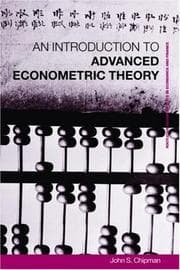 Tapa de Advanced econometric theory