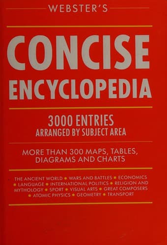 Tapa de Webster's concise encyclopedia