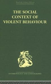 Tapa de The Social Context of Violent Behaviour