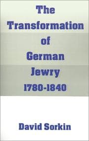 Tapa de The transformation of German Jewry, 1780-1840