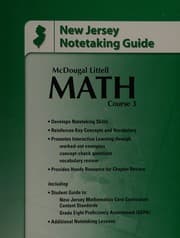 Tapa de Math course 3, grades 6-8 notetaking guide