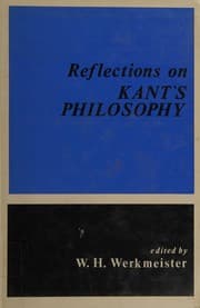 Tapa de Reflections on Kant's philosophy