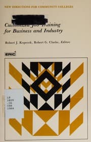 Tapa de Customized job training for business and industry