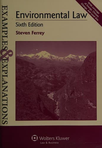 Tapa de Environmental law