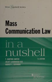 Tapa de Mass communication law in a nutshell