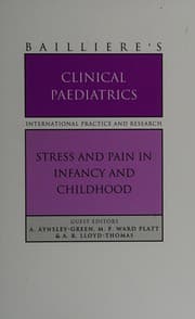 Tapa de Stress and Pain in Infancy and Childhood