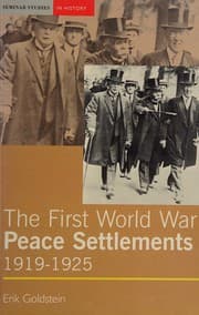 Tapa de The First World War peace settlements, 1919-1925
