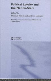 Tapa de POLITICAL LOYALTY AND THE NATION-STATE; ED. BY MICHAEL WALLER