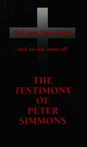 Tapa de The testimony of Peter Simmons