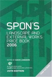 Tapa de Spon's Landscape and EXT Works Price Book 2006 (Spon's Price Books)