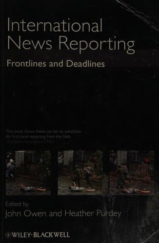Tapa de International news reporting