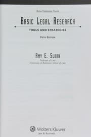 Tapa de Basic legal research