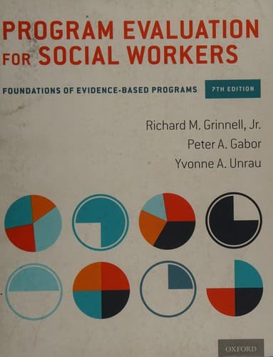 Tapa de Program evaluation for social workers