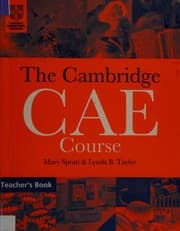 Tapa de Cambridge Certificate of Advanced English Course Teacher's Book