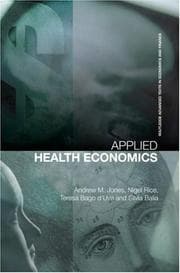 Tapa de Applied Health Economics