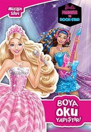Tapa de Barbie Prenses ve Rock Star - Muzigin Sihri Boya Oku Yapistir