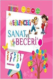 Tapa de Eglenceli Sanat ve Beceri Pembe Kitap 6 Yas