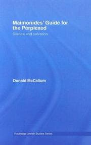 Tapa de Maimonides' Guide for the Perplexed