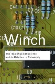 Tapa de The Idea of a Social Science and Its Relation to Philosophy