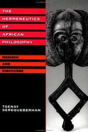 Tapa de The hermeneutics of African philosophy