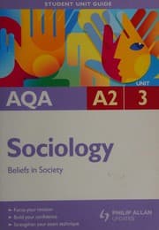 Tapa de AQA A2 sociology