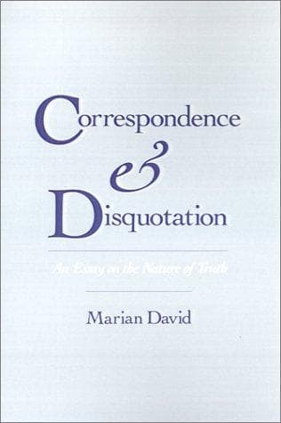 Tapa de Correspondence and disquotation