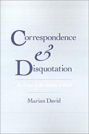 Tapa de Correspondence and disquotation
