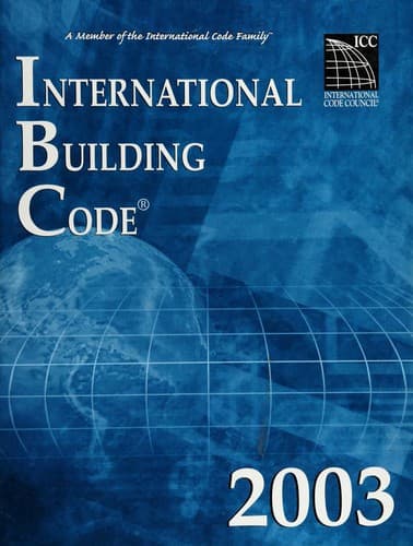 Tapa de International building code 2003.