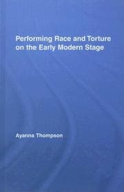 Tapa de Performing Race and Torture on the Early Modern Stage