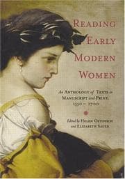 Tapa de Reading Early Modern Women