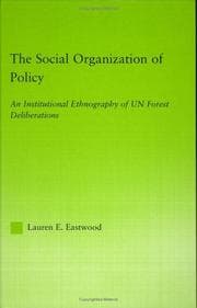 Tapa de The social organization of policy