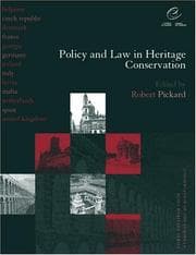Tapa de Policy and Law in Heritage Conservation (Conservation of the European Built Heritage Series, 1)