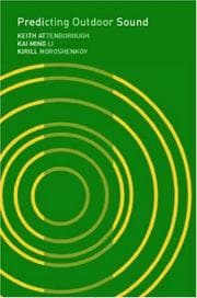 Tapa de Predicting Outdoor Sound