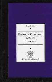 Tapa de European Community law on state aid