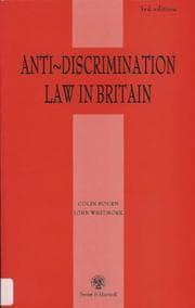 Tapa de Anti-discrimination law in Britain
