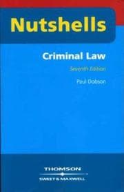 Tapa de Criminal Law (Nutshells)