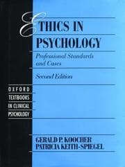 Tapa de Ethics in psychology