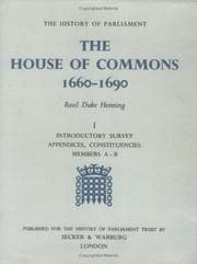 Tapa de The House of Commons, 1660-1690