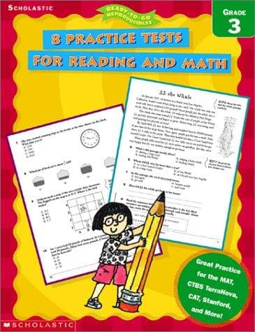 Tapa de 8 Practice Tests for Reading and Math