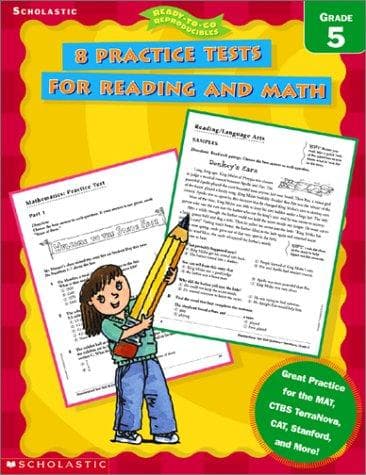 Tapa de 8 Practice Tests for Reading and Math