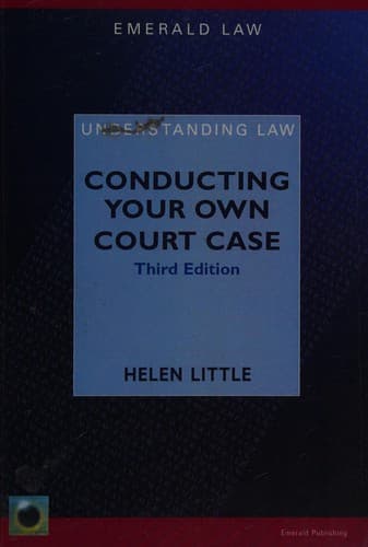 Tapa de Conducting Your Own Court Case