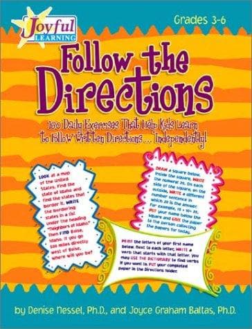 Tapa de Follow the Directions, Grades 3-6