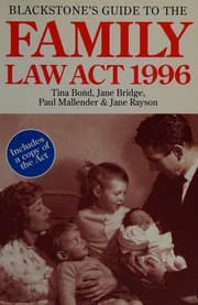 Tapa de Blackstone's Guide to the Family Law Act, 1996