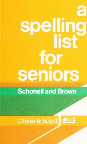 Tapa de A spelling list for seniors...