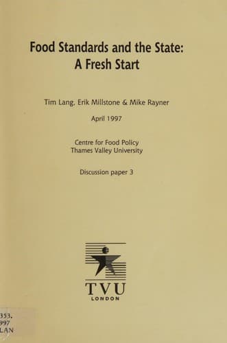 Tapa de Food standards and the state
