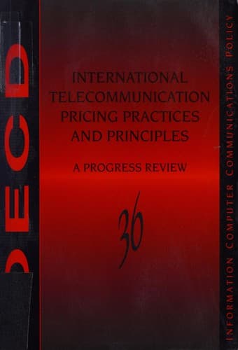 Tapa de International telecommunication pricing practices and principles