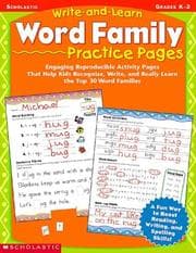 Tapa de Word Family Practice Pages (Write-and-Learn, Grades K-2)