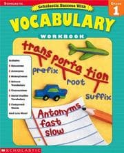 Tapa de Scholastic Success With Vocabulary Workbook Grade 1