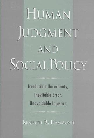 Tapa de Human Judgment and Social Policy