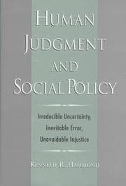Tapa de Human Judgment and Social Policy